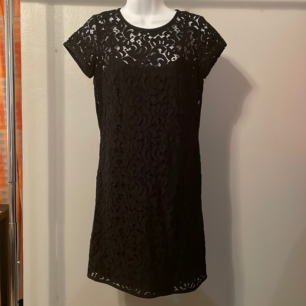 Loft Lace Style Dress in Navy size 2